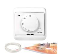 Termostato di base, Termostato domestico, Termostati d'atmosfera 230 V, manuale di sicurezza, Termostati domestici, regolatore di temperatura preciso per case, camere da letto, Maciun