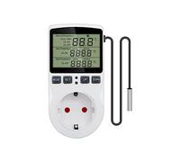 Termostato digitale con presa timer, presa presa regolatore di temperatura con interruttore timer sensore temperatura riscaldamento raffreddamento