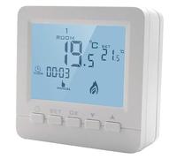 Termostato Digitale Con Tasti Programmabile Per Caldaia A Gas Murale Da Parete Alimentato Con 2 Pile AA, Bianco