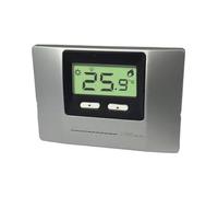 Termostato digitale da parete, funzionamento riscaldamento/condizionamento, due livelli impostabili, Alim. 2 batterie 1.5V - ORBIS OB324420 NEO ML + ALLUMINIO