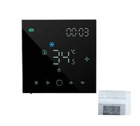 Termostato digitale intelligente con gateway Touch screen da 4 pollici Funziona con l'assistente vocale App TY per AC VRF HVAC centrale Appartamenti e ville di fascia alta (Nera)