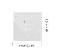 Termostato digitale intelligente con gateway Touch screen da 4 pollici Funziona con l'assistente vocale App TY per AC VRF HVAC centrale Appartamenti e ville di fascia alta (Bianca)