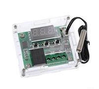 Termostato digitale interruttore di controllo della temperatura con sensore e custodia in acrilico, compatibile con modulo W1209, 12 V DC, gamma da -50 °C a 110 °C