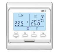 Termostato digitale LCD con controllo della temperatura di precisione ± 0,5 °C, ad alta efficienza energetica, regolatore di riscaldamento a pavimento e acqua, bianco, 86 x 86 x 40 mm, alloggiamento
