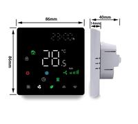 Termostato digitale nero per controllo temperatura HVAC 230V 5-35C 0. Precisione