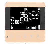 Termostato Digitale per Fan Coil con Display LCD, Controllo Velocità Alta Media Bassa, Sensore Temperatura 5-35℃, Compatibile AC200-240V IP20 ABS