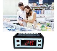 Termostato digitale programmabile per sistemi di riscaldamento e raffreddamento, doppio controllo, gamma da -40°C a 70°C, indicatore LED, alloggiamento ABS