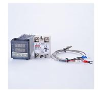 Termostato Digitale, Regolatore di temperatura PID digitale, termostato REX-C100 REX C100 + relè SSR 40DA + termocoppia K sonda RKC da 1 m(Without Heat Sink)