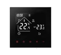 Termostato digitale, termostato per riscaldamento a pavimento, regolatore di temperatura con display LED touchscreen programmabile settimanale per riscaldamento a pavimento ad acqua (Nero