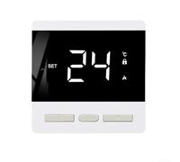 Termostato elettrico da pavimento con valutazione 25A per un funzionamento affidabile ad alta potenza per installazioni in bagno turco (nero)