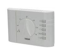 Termostato Elettronico Rotella Da Parete ON/OFF A Batteria Bianco Vimar 02900.1