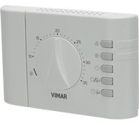 Termostato Elettronico Rotella Da Parete ON/OFF A Batteria Bianco Vimar 02900.1