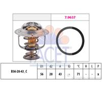 Termostato Refrigerante Facet 7.8650 Made In Italy - Oe Equivalent per Nissan