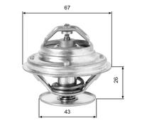 Termostato Gates TH05586G1, Coolante Per Daewoo, Mercedes-Benz, Puch, Renault