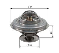 Termostato senza alloggiamento TH11687G1 GATES per BMW VOLVO BENTLEY