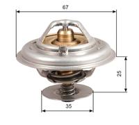 Termostato GATES TH14387G1, Fluido Per AUDI, DAIMLER, JAGUAR, SKODA, VW