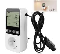 Termostato Igrostato 230V, Regolatore di Temperatura a Presa con Schermo LCD, Regolatore Digitale di Umidità, Play e Plug Regolatore di Temperatura e Umidità per Serra, Acquario, Terrario, Rettili