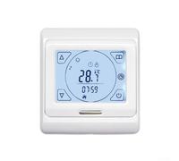 Termostato intelligente per riscaldamento elettrico a pavimento, touchscreen programmabile con doppi sensori e serrature per bambini, 10,2 x 9,4 x 6,5 cm, bianco