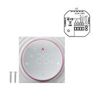 Termostato intelligente Termostato WiFi programmabile senza fili per riscaldamento elettrico domestico Precisione del controllo della temperatura elevata Schermo LED CA da 95 a (Bianca)