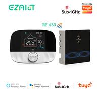 Termostato intelligente Tuya Regolatore di temperatura wireless Wifi RF per il riscaldamento dell'acqua della caldaia a gas Funziona con Alexa Google Home