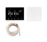 Termostato intelligente Wi-Fi con ricevitore RF, termostato digitale programmabile senza fili, APP e controllo vocale, 135 x 23,2 x 87,5 mm (bianco + sensore)