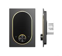 Termostato intelligente WiFi 16A per caldaia riscaldamento a pavimento sauna, manopola touch display VA, programma settimanale 5-35 °C, ignifugo IP20, nero (nero)