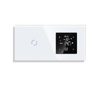 Termostato intelligente WiFi con interruttore tattile Riscaldamento a pavimento elettrico Regolatore di temperatura caldaia acqua/gas Smart Home Facile Da Usare(1gang white)