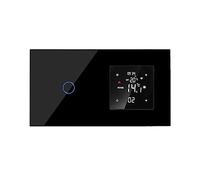 Termostato intelligente WiFi con interruttore tattile Riscaldamento a pavimento elettrico Regolatore di temperatura caldaia acqua/gas Smart Home Facile Da Usare(1gang black)