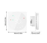 Termostato intelligente WiFi con schermo LCD da 16A, touch screen, programmabile settimanale, nero 86 mm