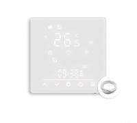 Termostato intelligente WIFI per riscaldamento a pavimento elettrico, per controller touch screen compatibile con tuya Matter con stazione meteorologica, 5A 88x88mm (GB)