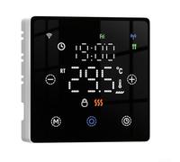 Termostato intelligente WiFi, regolatore di temperatura a risparmio energetico con display digitale programmabile per app Tuya e controllo vocale ForAlexa (nero)