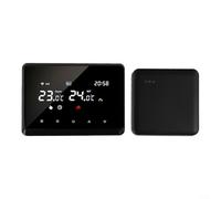 Termostato intelligente wireless con ricevitore RF e pulsante touch per un facile funzionamento (nero)