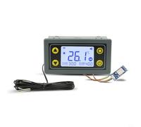 Termostato intelligente WLAN digitale, precisione 0,1 °C con sensore di 2 m | Alloggiamento in plastica Intervallo di regolazione -40 a 110°C LCD retroilluminato per cantina per integrazione serra di