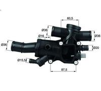 Termostato, liquido di raffreddamento MAHLE TH 44 83 per FORD KUGA I 2 2008-2012