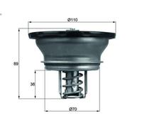 Termostato, liquido di raffreddamento MAHLE THD 3 82 per FH16 16.12 1993-1999
