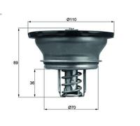 Termostato, liquido di raffreddamento MAHLE THD 3 82 VOLVO FM9 9.364 2001-2005