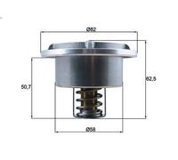 Termostato, liquido di raffreddamento MAHLE THD 6 75 per VOLVO FL II 7.146 2006-