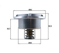 Termostato, liquido di raffreddamento MAHLE THD 6 75 VOLVO FE 7.146 2006-