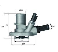 Termostato, liquido di raffreddamento MAHLE TI 149 88 per KA (RU8) 1.2 2008-2016
