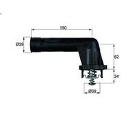 Termostato, liquido di raffreddamento MAHLE TI 20 95 per 3 (E36) 1.8 1993-1998