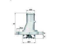 Termostato, liquido di raffreddamento MAHLE TI 68 87D per Y10 (156_) 1 1985-1989