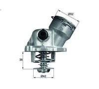 Termostato, liquido di raffreddamento MAHLE TM 29 100D per SL (R230) 5.5 2006-