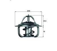 Termostato, liquido di raffreddamento MAHLE TX 1 92D OPEL KADETT C 1 1974-1979