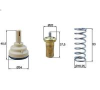 Termostato, liquido di raffreddamento MAHLE TX 181 95D per A1 1.4 2011-2015