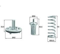 Termostato, liquido di raffreddamento MAHLE TX 183 80D per CC B7 (358) 1.4 2011-
