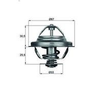 Termostato, liquido di raffreddamento MAHLE TX 27 71D BMW 5 (E28) 2 1981-1987