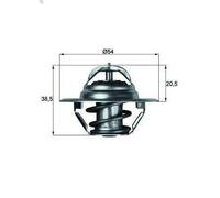 Termostato, liquido di raffreddamento MAHLE TX 3 83D per PORSCHE 924 2 1975-1989