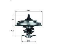 Termostato, liquido di raffreddamento MAHLE TX 30 92D A4 B5 (8D2) 2.4 1997-2