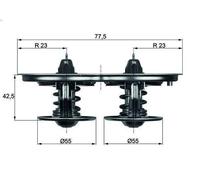 Termostato, liquido di raffreddamento MAHLE TX 32 75D per P I 8.867 2004-2019