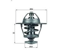 Termostato, liquido di raffreddamento MAHLE TX 53 85D 323 S V (BA) 1.7 1994-1998